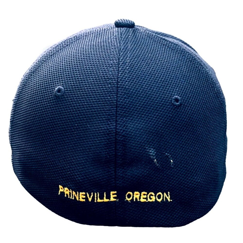 Norm's X-treme Prineville Oregon NU-FIT Black 6 Panel Cap with Flame Graphic Bik - Picture 4 of 7